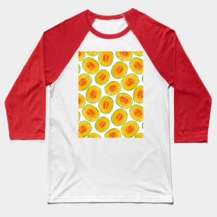 Melon slices watercolor pattern Baseball T-Shirt